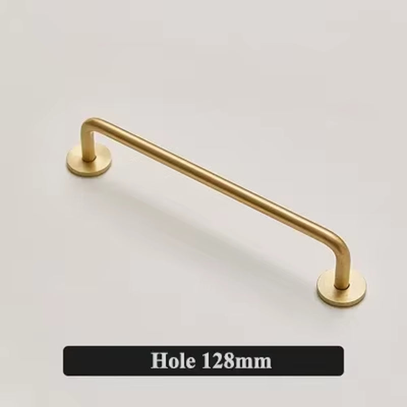 Minimalist gold brass cabinet handle | ZAR Design Home Collection