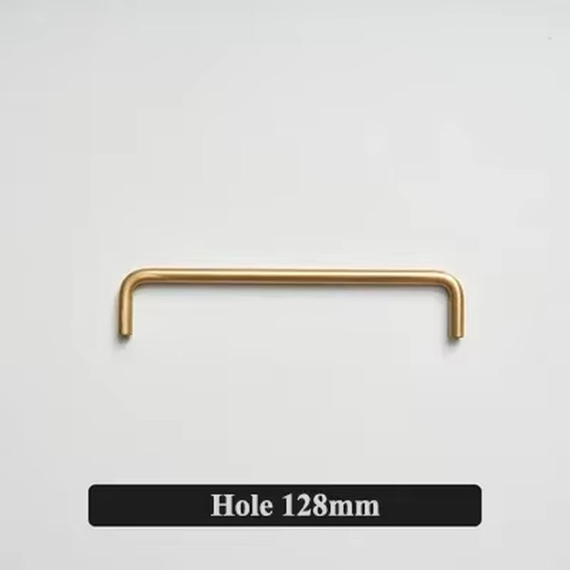 Minimalist gold brass cabinet handle | ZAR Design Home Collection