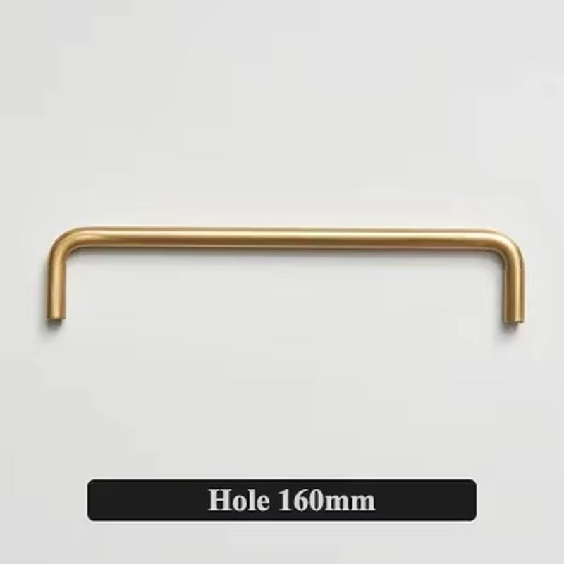 Minimalist gold brass cabinet handle | ZAR Design Home Collection