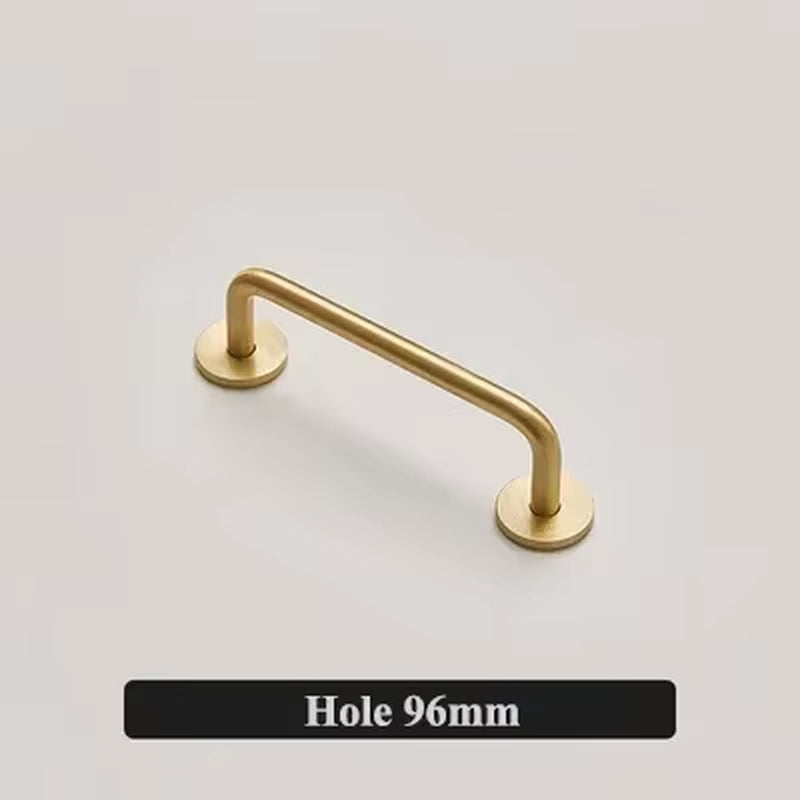Minimalist gold brass cabinet handle | ZAR Design Home Collection