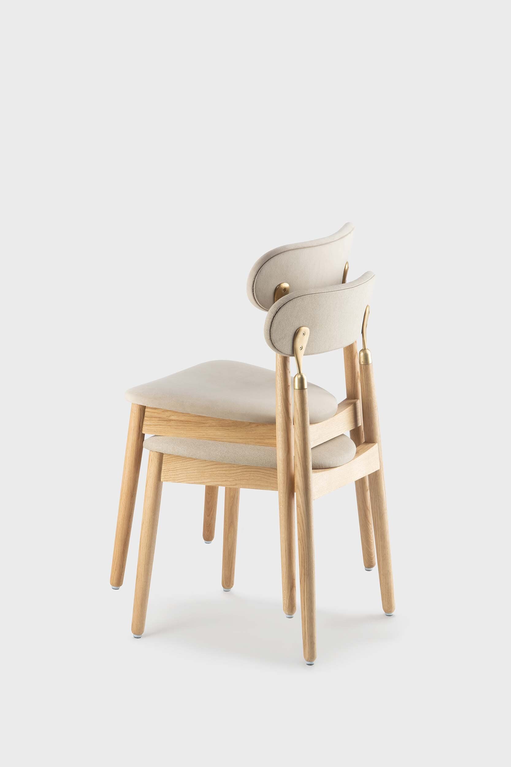 7.1 Minimalist Beige Upholstered Dining Chair - ZAR Design Home Collection