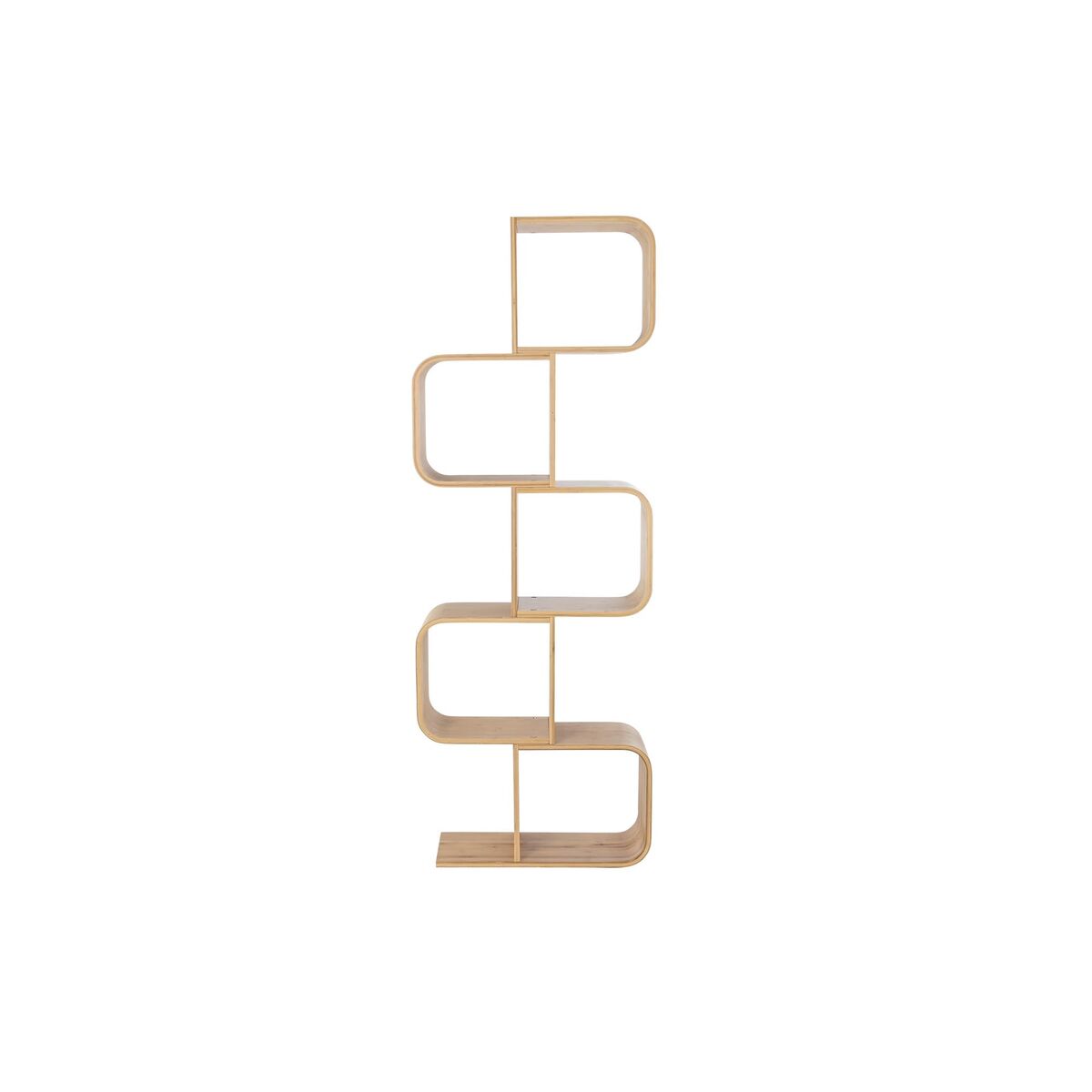 Natural Bamboo 5-Tier Freestanding Shelving Unit - ZAR Design Home Collection