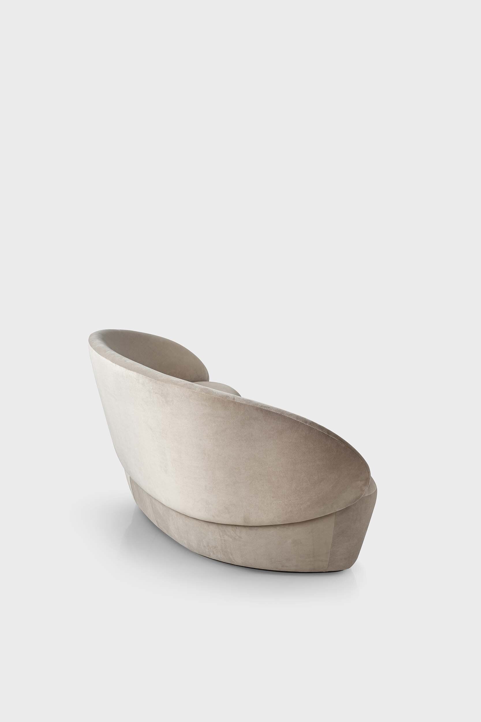 Naïve Curved Velvet Sofa Modern Living Room - ZAR Design Home Collection