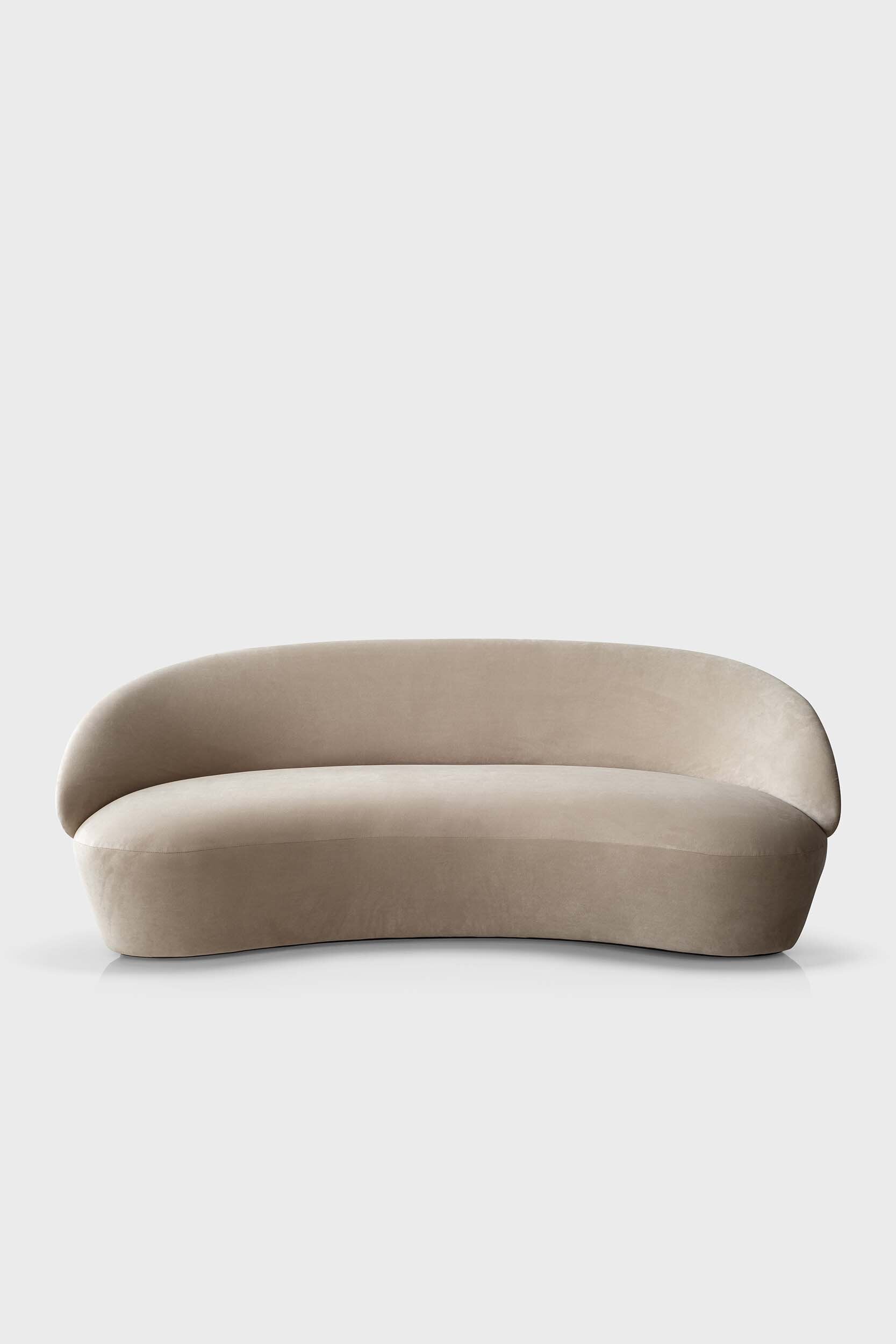 Naïve Curved Velvet Sofa Modern Living Room - ZAR Design Home Collection