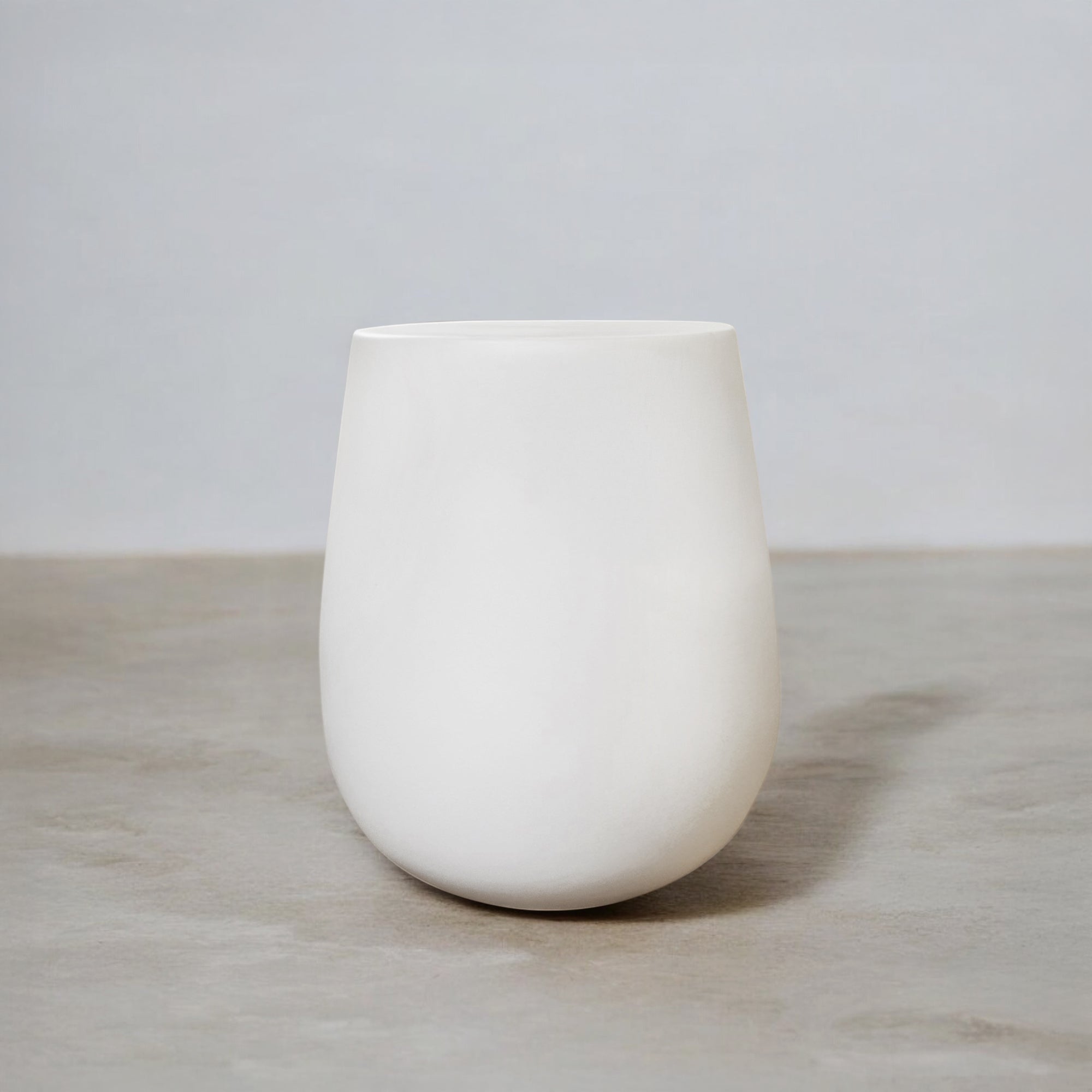 Off-White DRUM Ceramic Sculptural Side Table - ZAR Design Home Collection