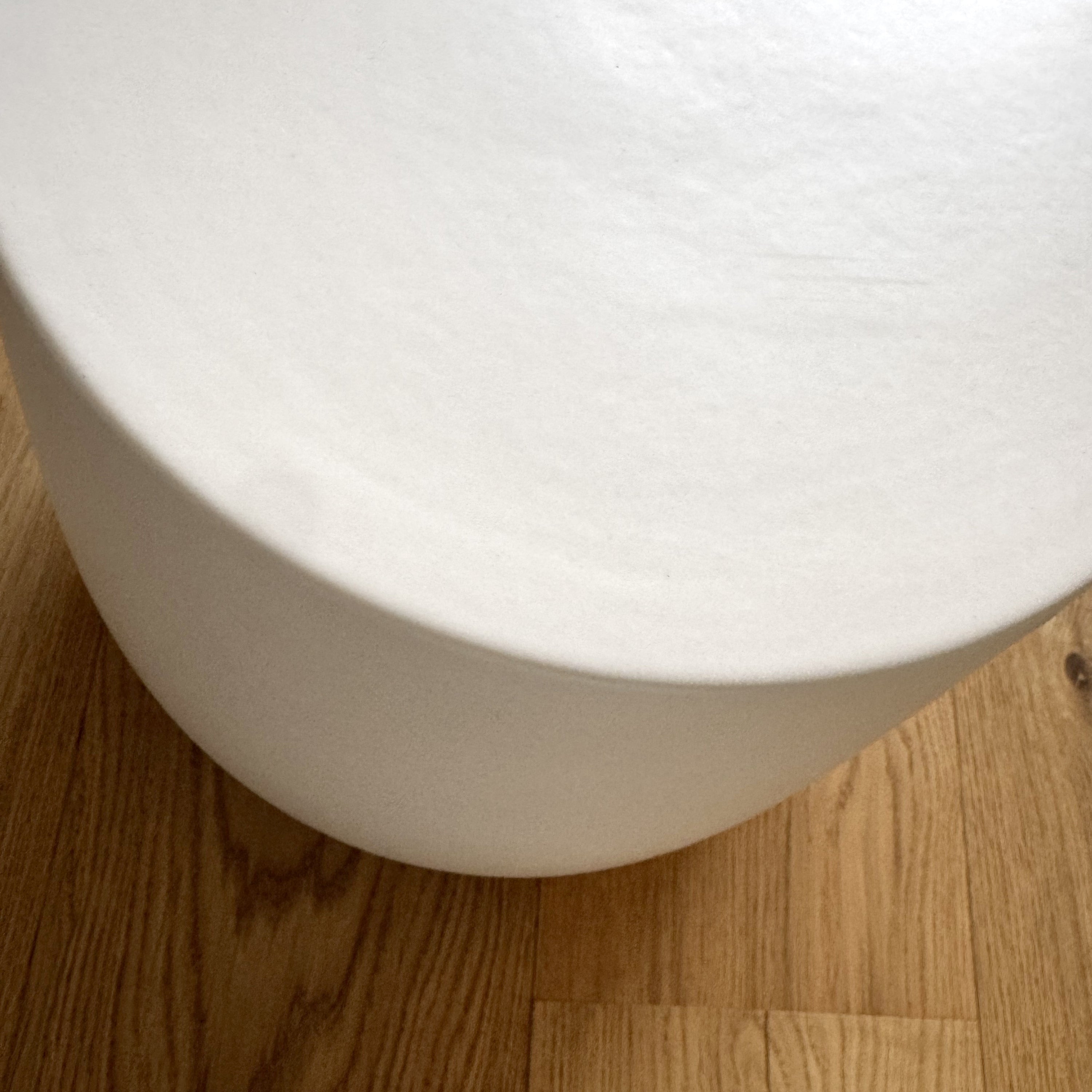 Off-White DRUM Ceramic Sculptural Side Table - ZAR Design Home Collection