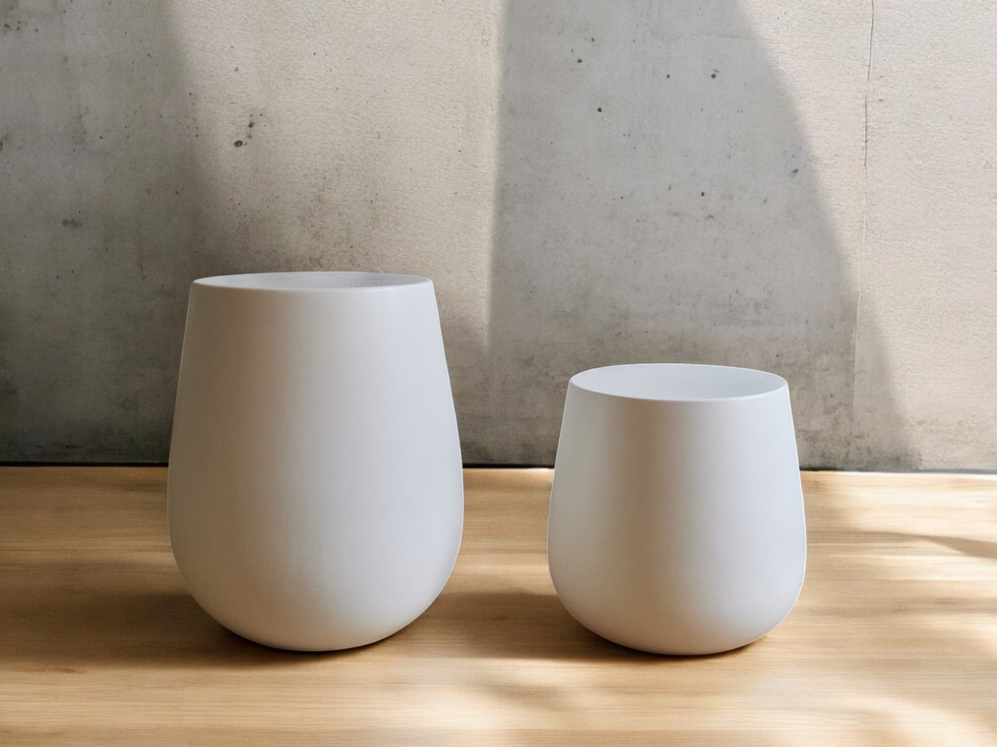 Off-White DRUM Ceramic Sculptural Side Table - ZAR Design Home Collection