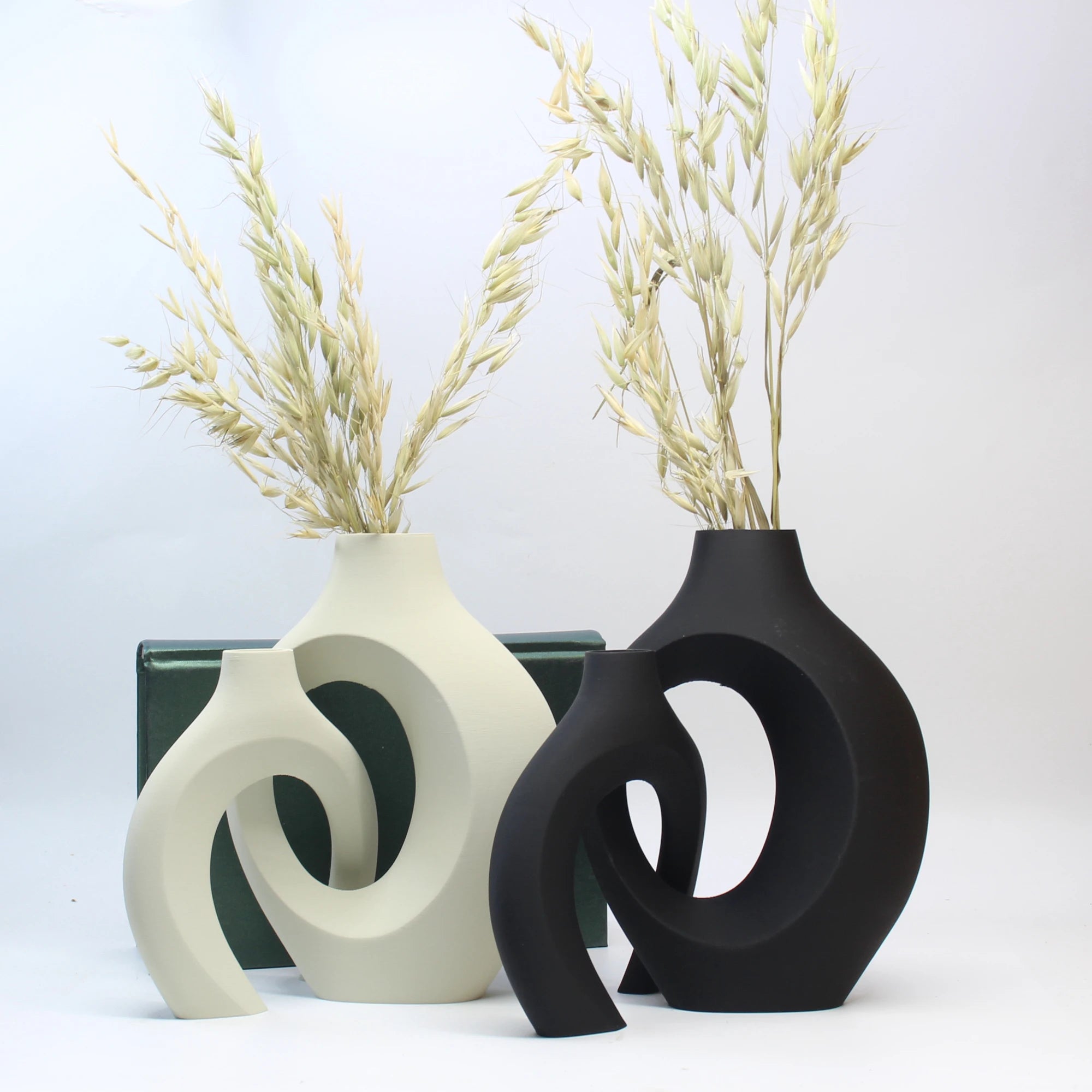 Modern Sculptural Hugging Vase Set Home Decor - ZAR Design Home Collection