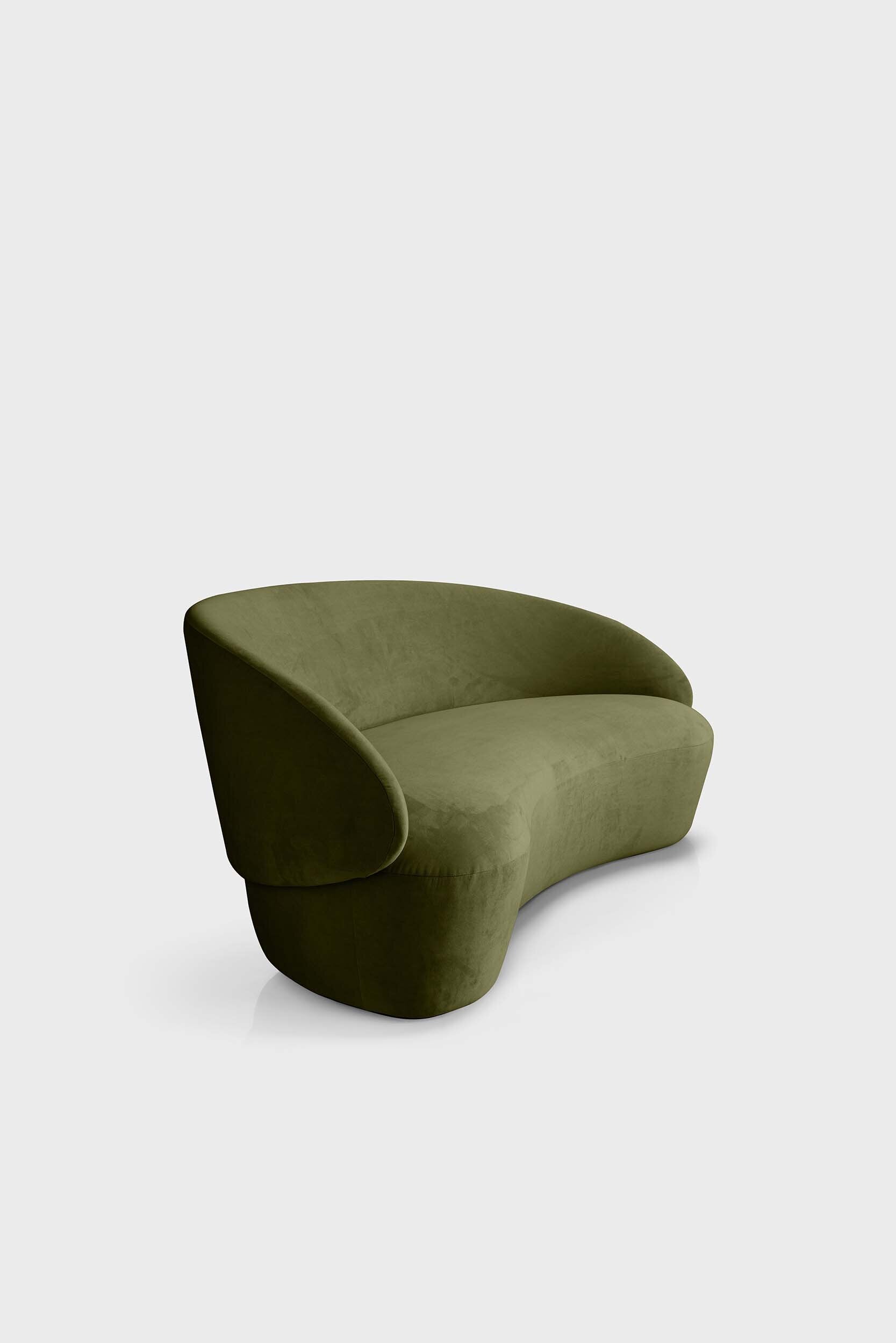 Naïve Curved Velvet Sofa Modern Living Room - ZAR Design Home Collection