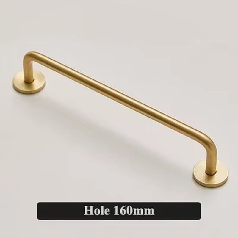 Minimalist gold brass cabinet handle | ZAR Design Home Collection