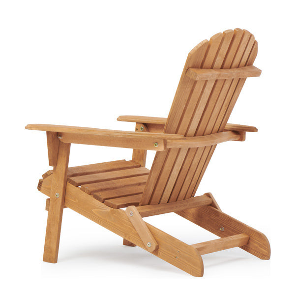 Wooden Folding Adirondack Chair Set Light Finish - ZAR Design Home Collection