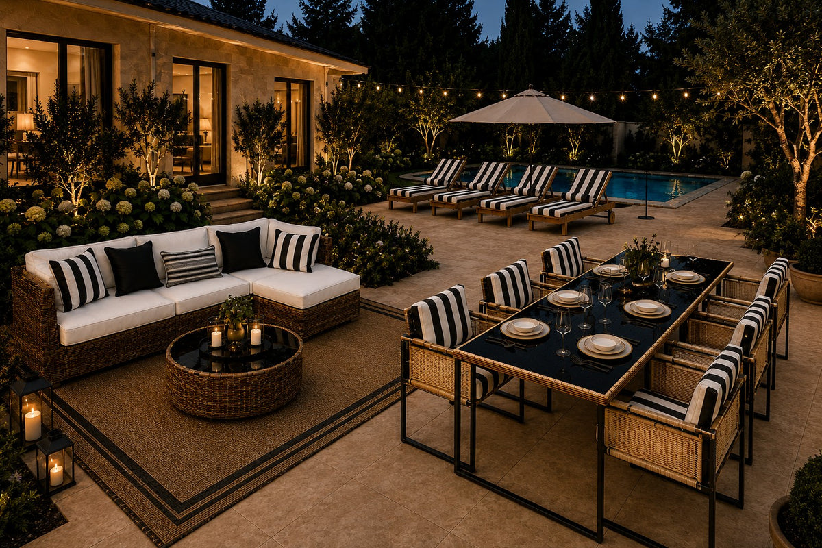 Black & White Chic Patio — ZAR Signature Complete Look