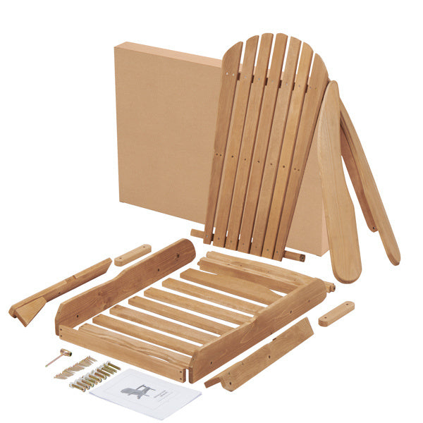 Wooden Folding Adirondack Chair Set Light Finish - ZAR Design Home Collection
