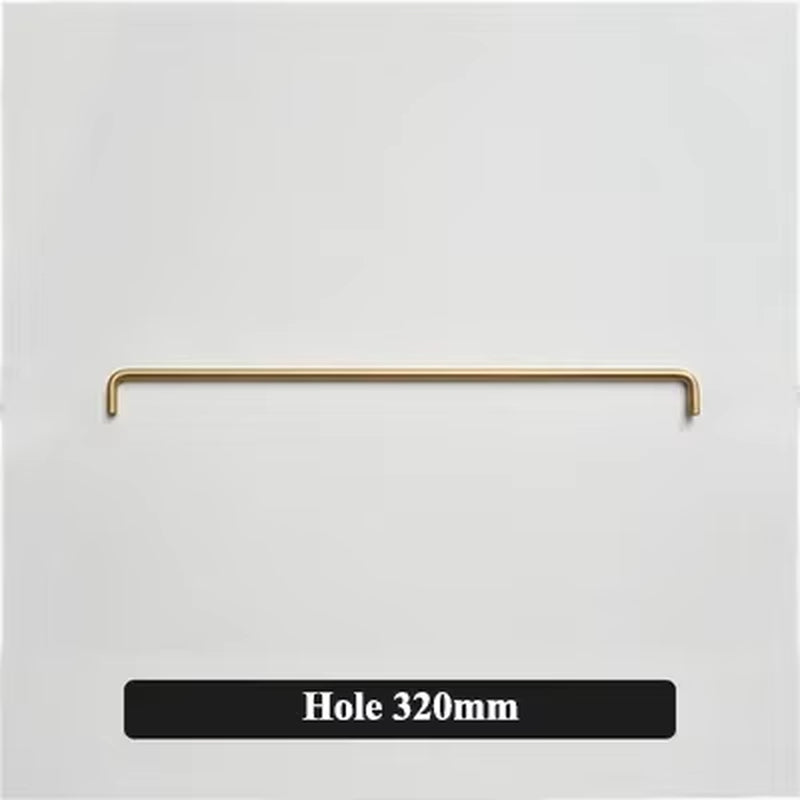 Minimalist gold brass cabinet handle | ZAR Design Home Collection
