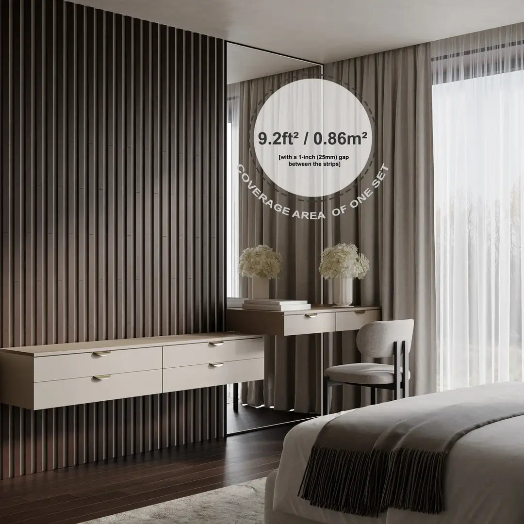 LAMELA-3 Acoustic Slat Wood Wall Panels - ZAR Design Home Collection