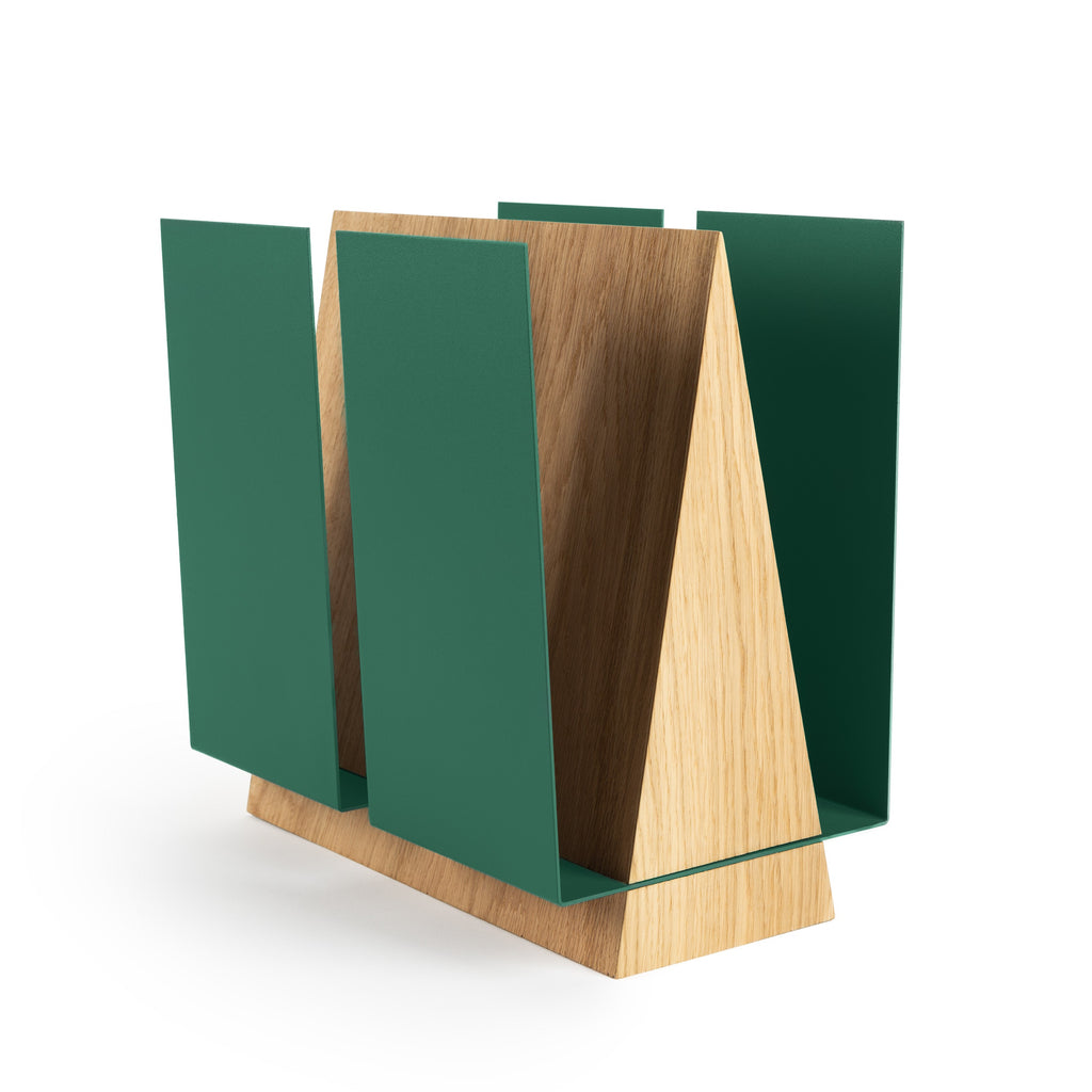 WINGS Minimalist Standing Magazine Holder Oak - ZAR Design Home Collection
