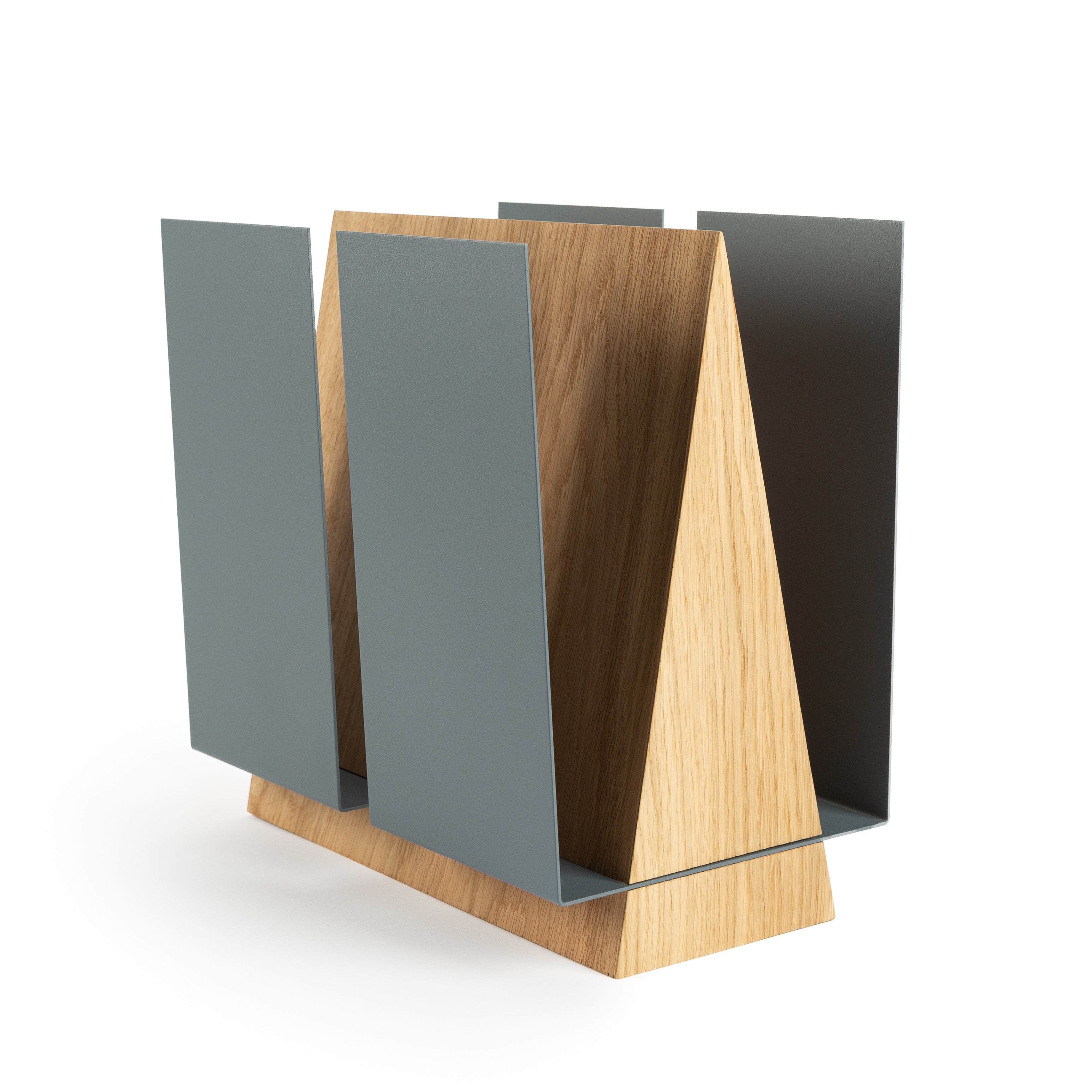 WINGS Minimalist Standing Magazine Holder Oak - ZAR Design Home Collection