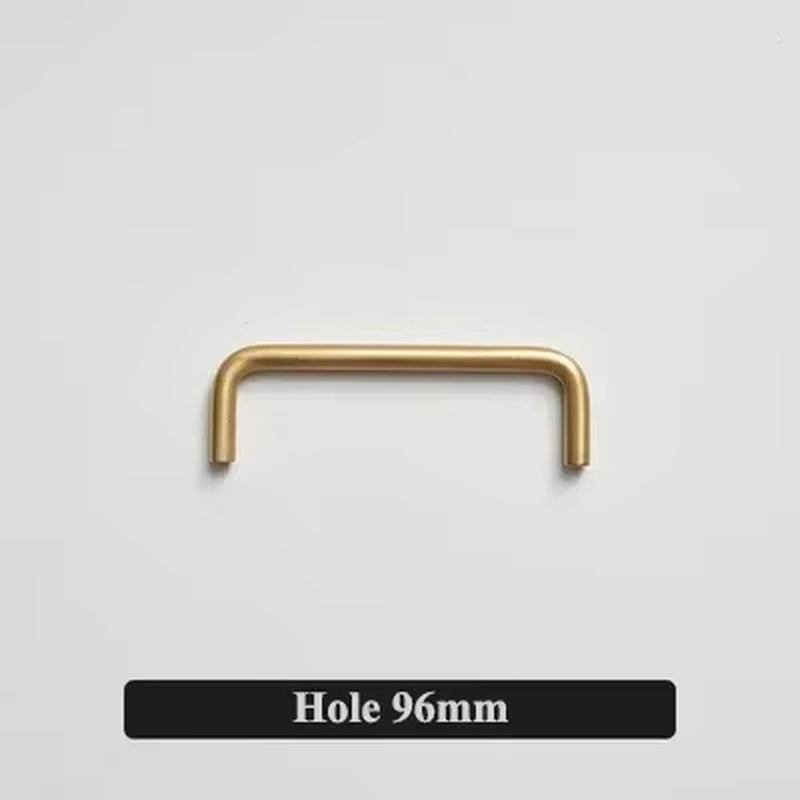 Minimalist gold brass cabinet handle | ZAR Design Home Collection